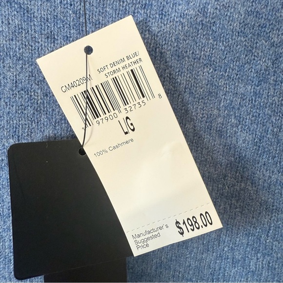 SOLD Magaschoni Men's Crewneck Cashmere Sweater in Blue - Picture 5 of 6